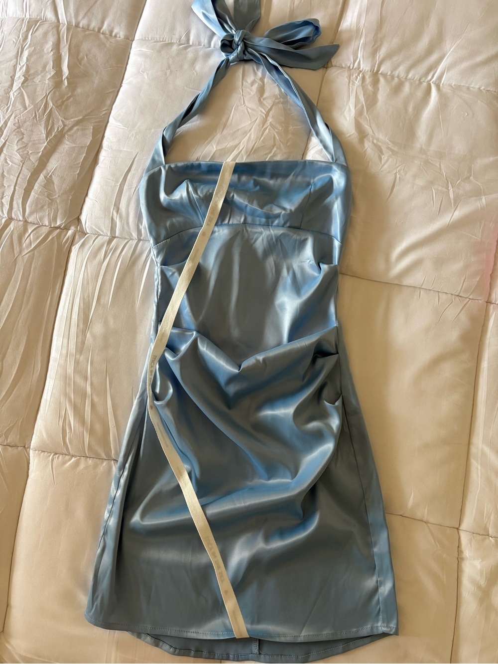 Satin Halter mini Dress